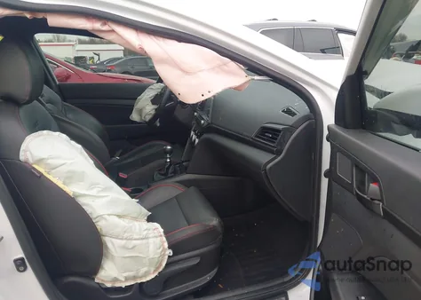 2019 Hyundai Elantra Sport из США, поврежденный, VIN KMHD04LB4KU840196